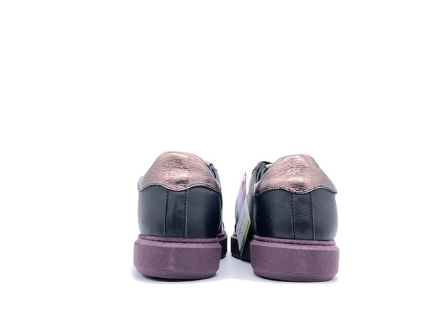 GRUNLAND Sneaker Donna Thai Nero/ Bordò Dry Soft