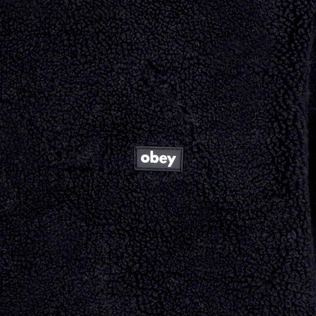 OBEY Orsetto Uomo Trophy Sherpa Jacket Reversible Black da uomo