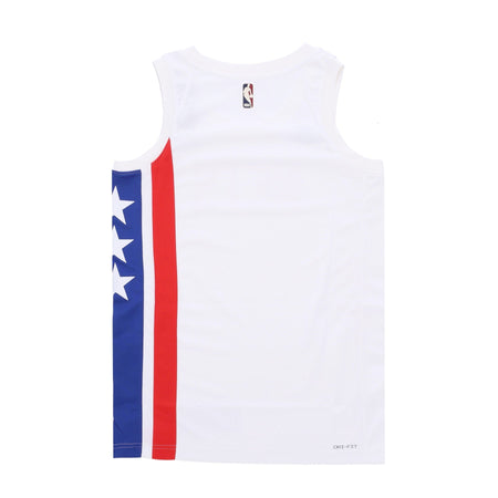 NIKE NBA Canotta Basket Uomo Nba Dri-fit Swingman Jersey Hwc B22 Bronet White/rush Blue da uomo