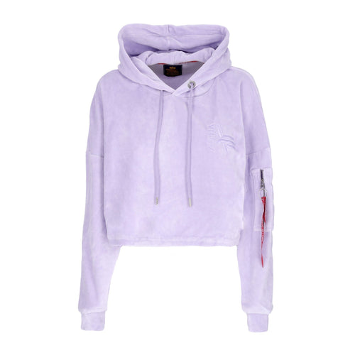 ALPHA INDUSTRIES Felpa Leggera Cappuccio Corta Donna Frottee Hoodie Cos Wmn Pale Violet da donna