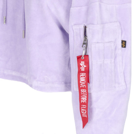 ALPHA INDUSTRIES Felpa Leggera Cappuccio Corta Donna Frottee Hoodie Cos Wmn Pale Violet da donna