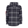 ALPHA INDUSTRIES Camicia Manica Lunga Cappuccio Uomo 45 P Hooded Black/grey da uomo