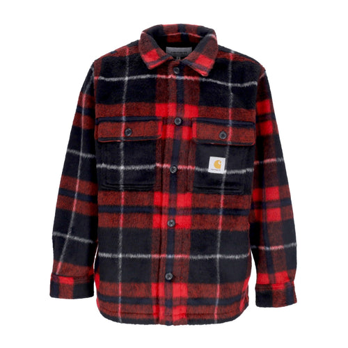 CARHARTT WIP Camicia Manica Lunga Uomo Manning Shirt Manning Check/black/rocket da uomo