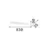 Applique Moderna Delta Metallo Bianco Led 30W 3000K Luce Calda