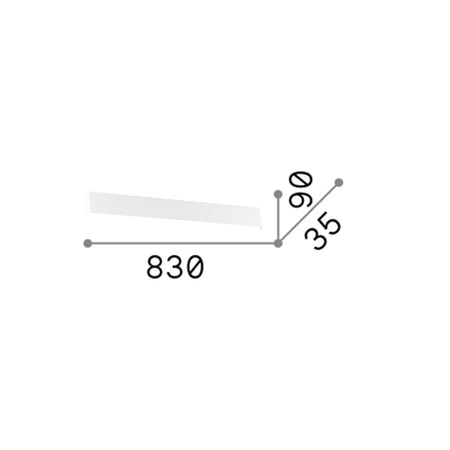 Applique Moderna Delta Metallo Bianco Led 30W 3000K Luce Calda