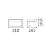 Applique Moderna Swipe Alluminio Antracite Led 20,5W 3000K Luce Calda