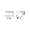 Applique Moderna Swipe Alluminio Bianco Led 21W 3000K Luce Calda