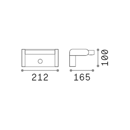 Applique Moderna Swipe Alluminio Bianco Led 21W 3000K Luce Calda