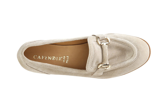 MOCASSINO IN PELLE SCAMOSCIATA CON MORSETTO