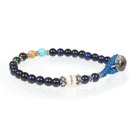 Gerba - Bracciale Occhio di Tigre blu Paesina Turchese unisex