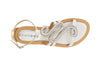 SANDALO ASIMMETRICO IN NAPPA CON ACCESSORIO STRASS