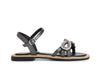 SANDALO GILDA IN NAPPA CON ACCESSORIO STRASS