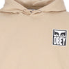 OBEY Felpa Cappuccio Uomo Eyes Icon Hood Premium Fleece Oat Milk da uomo