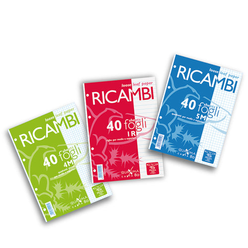 Ricambi Forati A5 4Mm 80Gr Quaxima 40Fg 80Gr Pigna