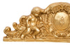 Biscottini SOPRAPORTA IN LEGNO FINITURA FOGLIA ORO ANTICATO L73XPR7XH26 cm Made in Italy