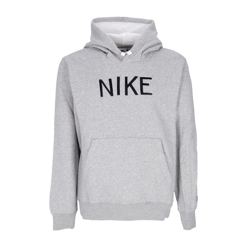 Nike Felpa Cappuccio Uomo Sportswear Hbr-c Bb Pullover Hoodie Dk Grey Heather/white/black da uomo