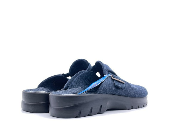 FLY FLOT Ciabatta Chiusa Uomo in lana cotta Blu