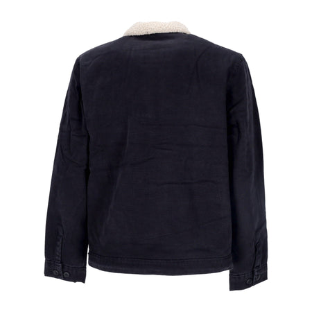 DICKIES Giacca Workwear Uomo Duck Canvas Deck Jacket Stone Washed Black da uomo