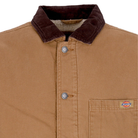DICKIES Giacca Workwear Uomo Duck Canvas Chore Coat Stone Washed Brown Duck da uomo