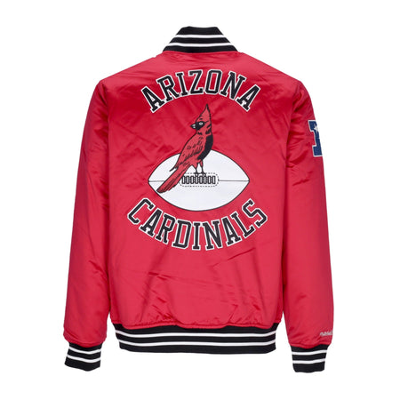 MITCHELL &amp; NESS Giubbotto Bomber Uomo Nfl Heavyweight Satin Jacket Aricar Original Team Colors da uomo