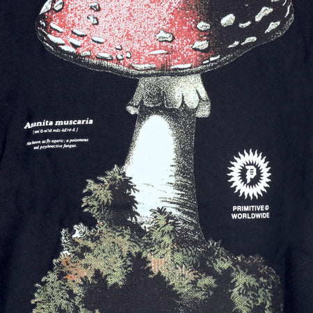 PRIMITIVE Felpa Cappuccio Uomo Red Cap Hoodie Black da uomo