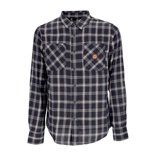 SANTA CRUZ Camicia Manica Lunga Uomo Apex L/s Shirt Black Check da uomo
