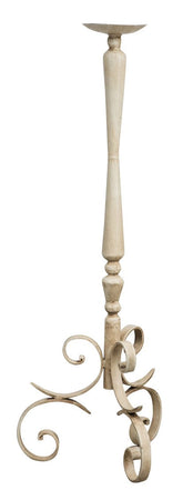 Biscottini Biscottini Candeliere a Piantana Design Ferro Battuto 27x27x82 Moderno