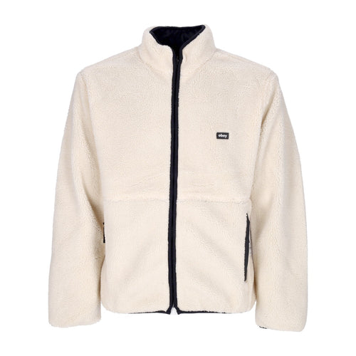 OBEY Orsetto Uomo Trophy Sherpa Jacket Reversible Natural da uomo