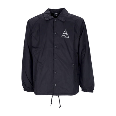 HUF Giacca Coach Jacket Uomo Essentials Coaches Jacket Black da uomo