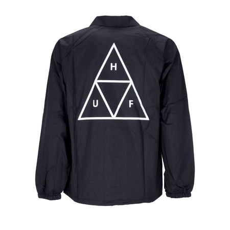 HUF Giacca Coach Jacket Uomo Essentials Coaches Jacket Black da uomo