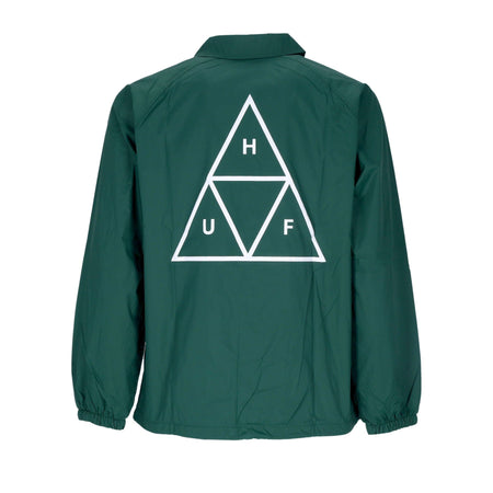 HUF Giacca Coach Jacket Uomo Essentials Coaches Jacket Forest Green da uomo