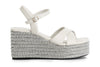 SANDALO INCROCIO IN NAPPA CON ZEPPA STRASS