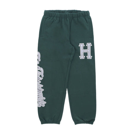 HUF Pantalone Tuta Felpato Uomo Crackerjack Fleece Pant Forest Green da uomo