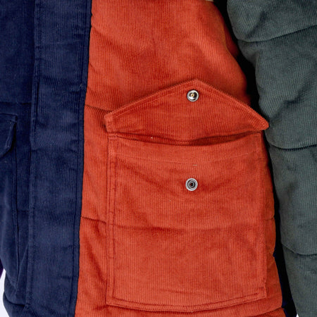 HUF Giaccone Uomo Anglin Cord Insulated Jacket Khaki da uomo