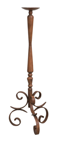 Biscottini CANDELIERE A PIANTANA IN FERRO BATTUTO LAVORATO A MANO L27XPR27XH82 CM finitura