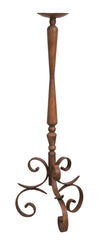 Biscottini CANDELIERE A PIANTANA IN FERRO BATTUTO LAVORATO A MANO L27XPR27XH82 CM finitura