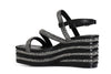 SANDALO STRASS CON ZEPPA RIGHE STRASS