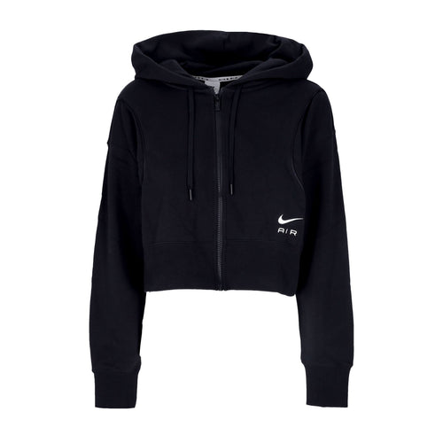 Nike Felpa Cappuccio Zip Donna Sportswear Air Fleece Full-zip Hoodie Black/black/white da donna