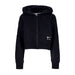 Nike Felpa Cappuccio Zip Donna Sportswear Air Fleece Full-zip Hoodie Black/black/white da donna