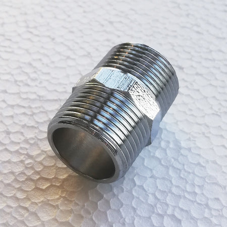 Niples nipplo da 3/8'' in ottone cromato MM
