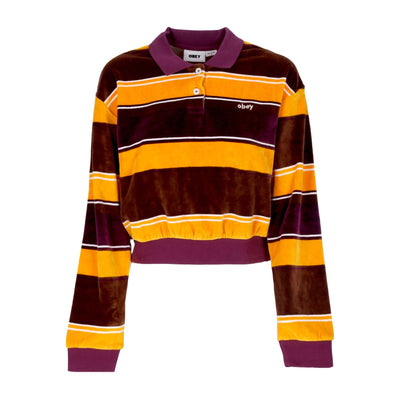 OBEY Polo Manica Lunga Donna Georgia Polo L/s Beetroot Multi da donna
