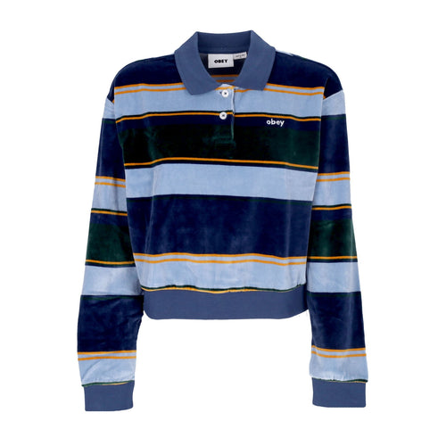 OBEY Polo Manica Lunga Donna Georgia Polo L/s Dark Denim Multi da donna