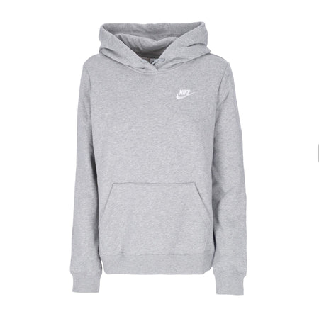Nike Felpa Cappuccio Donna W Sportswear Club Fleece Std Hoodie Dk Grey Heather/white da donna
