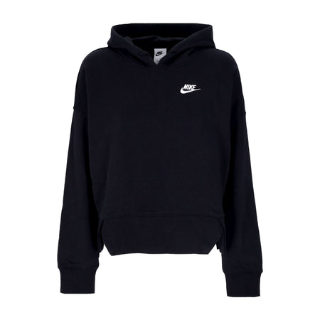 Nike Felpa Cappuccio Donna Sportswear Club Fleece Oversized Hoodie Ssnl Black/white da donna