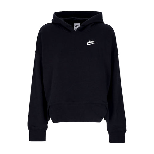 Nike Felpa Cappuccio Donna Sportswear Club Fleece Oversized Hoodie Ssnl Black/white da donna