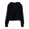 Nike Felpa Leggera Cappuccio Corta Donna Sportswear Velour Mod Cropped Hoodie Black/sail da donna