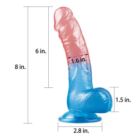 Dildo Naturale in Jelly DAZZLE STUDS 8” 20 cm