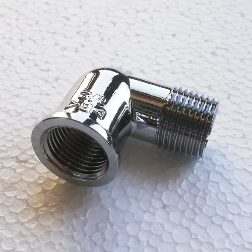 Gomito curva da 1/2 MF in ottone cromato