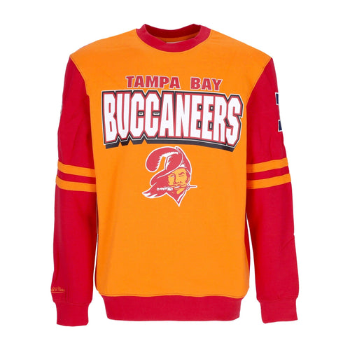 MITCHELL & NESS Felpa Girocollo Uomo Nfl All Over Crew 2.0 Tambuc Orange da uomo