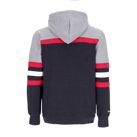 MITCHELL & NESS Felpa Cappuccio Uomo Nba Headcoach Hoodie Hardwood Classics Porbla Black da uomo